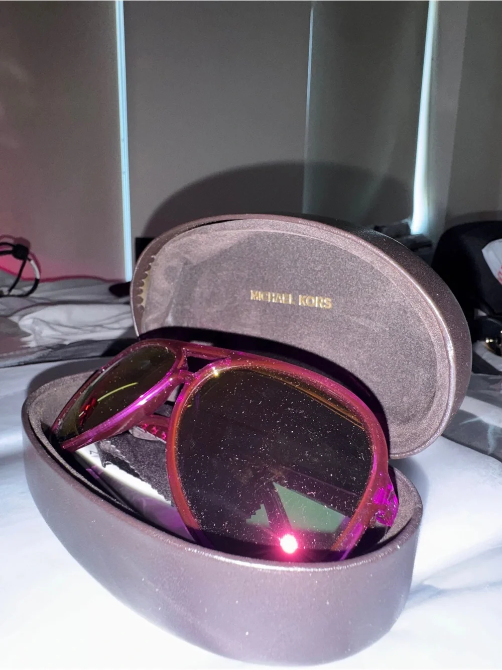 Michael Kors Caicos M2811S Pink Aviator Sunglasses